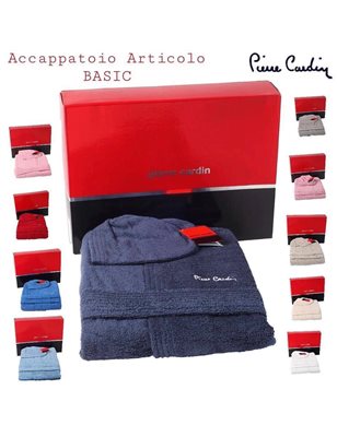 Accappatoio Unisex Pierre Cardin Basic con Scatola Vari Colori